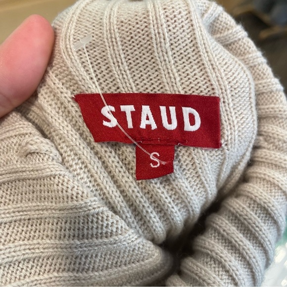 Staud Lilou Dress in Light Oatmeal - Picture 5 of 8